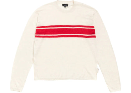 Stussy Lightweight Striped Sweater Bone - authentic Stussy apparel