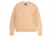 Stussy Loose Knit Cross Cable Sweater Sand