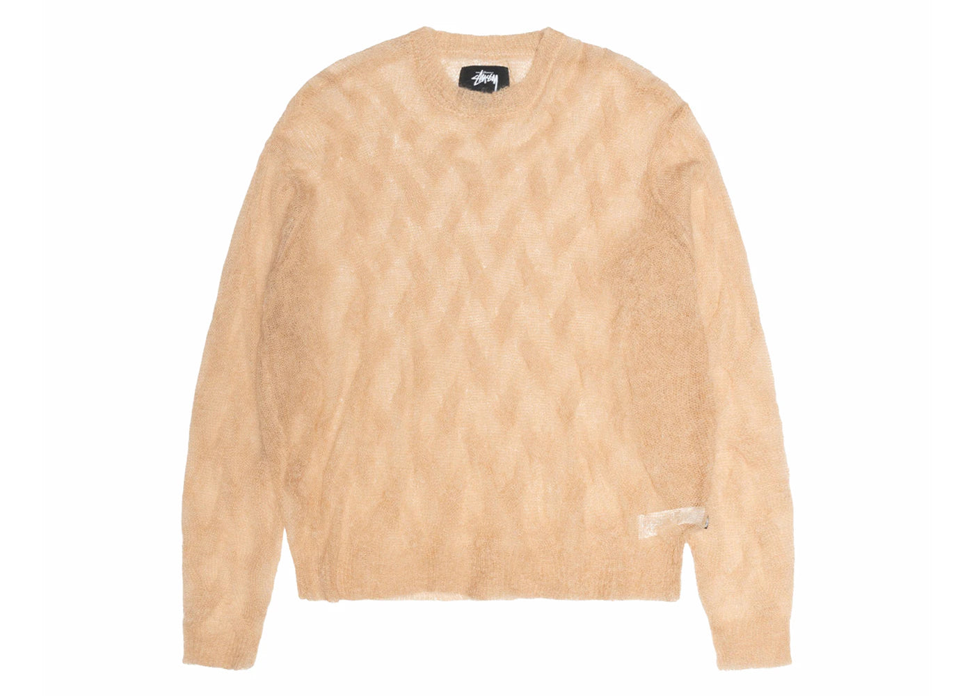 Stussy Loose Knit Cross Cable Sweater Sand - vue secondaire A