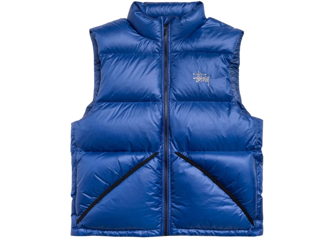 Stussy Micro Ripstop Down Vest Royal - vue secondaire A