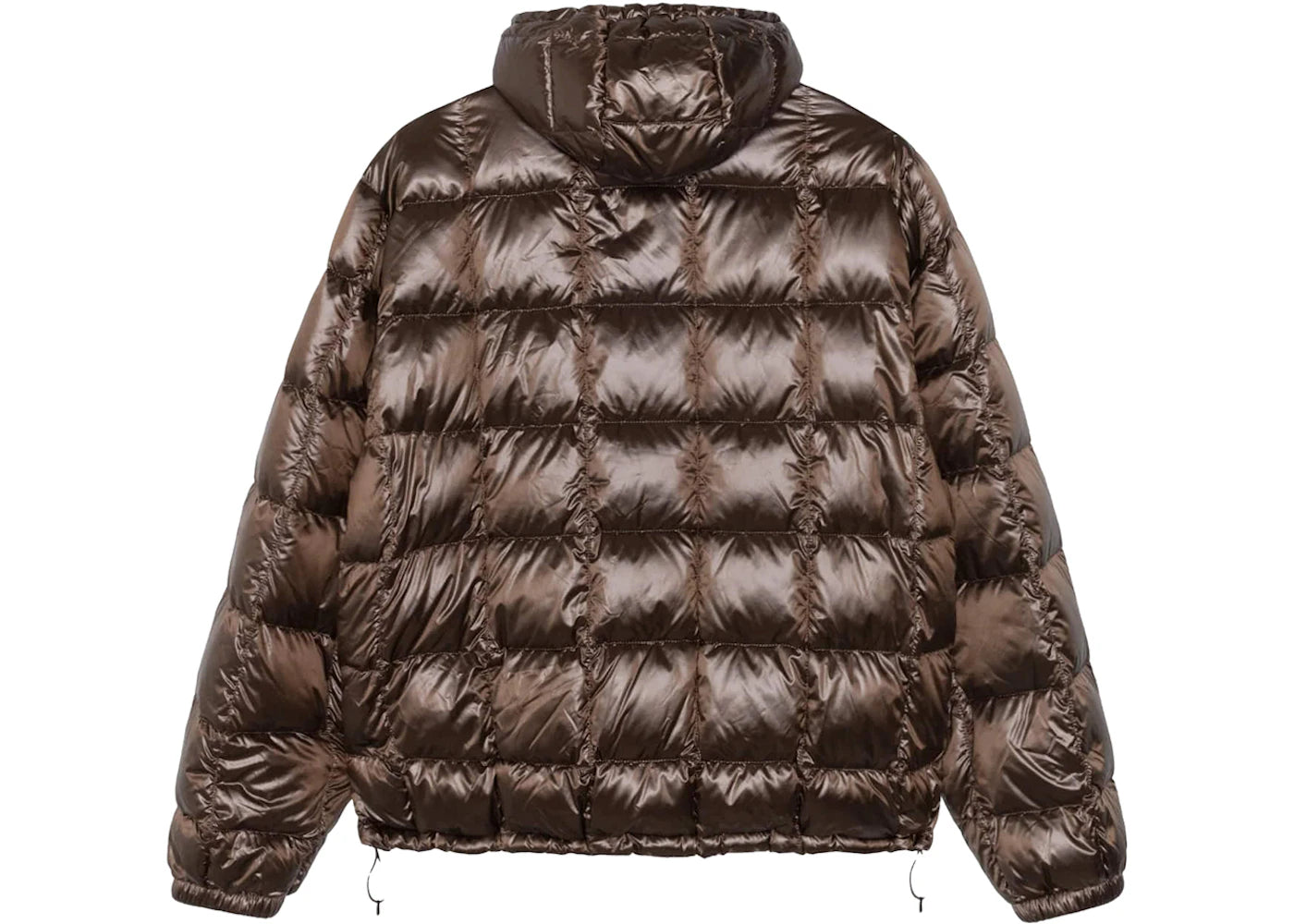 Stussy Midweight Hooded Puffer Brown - vue secondaire B