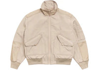 Stussy Mock Neck Flight Bomber Jacket Khaki
