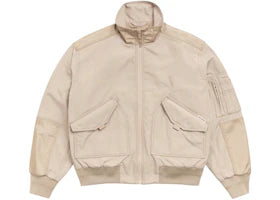 Stussy Mock Neck Flight Bomber Jacket Khaki