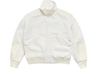 Stussy Mock Neck Flight Bomber Jacket White