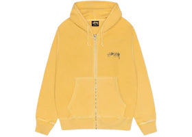 Stussy Modern Age Pig Dyed Zip Hoodie Yellow