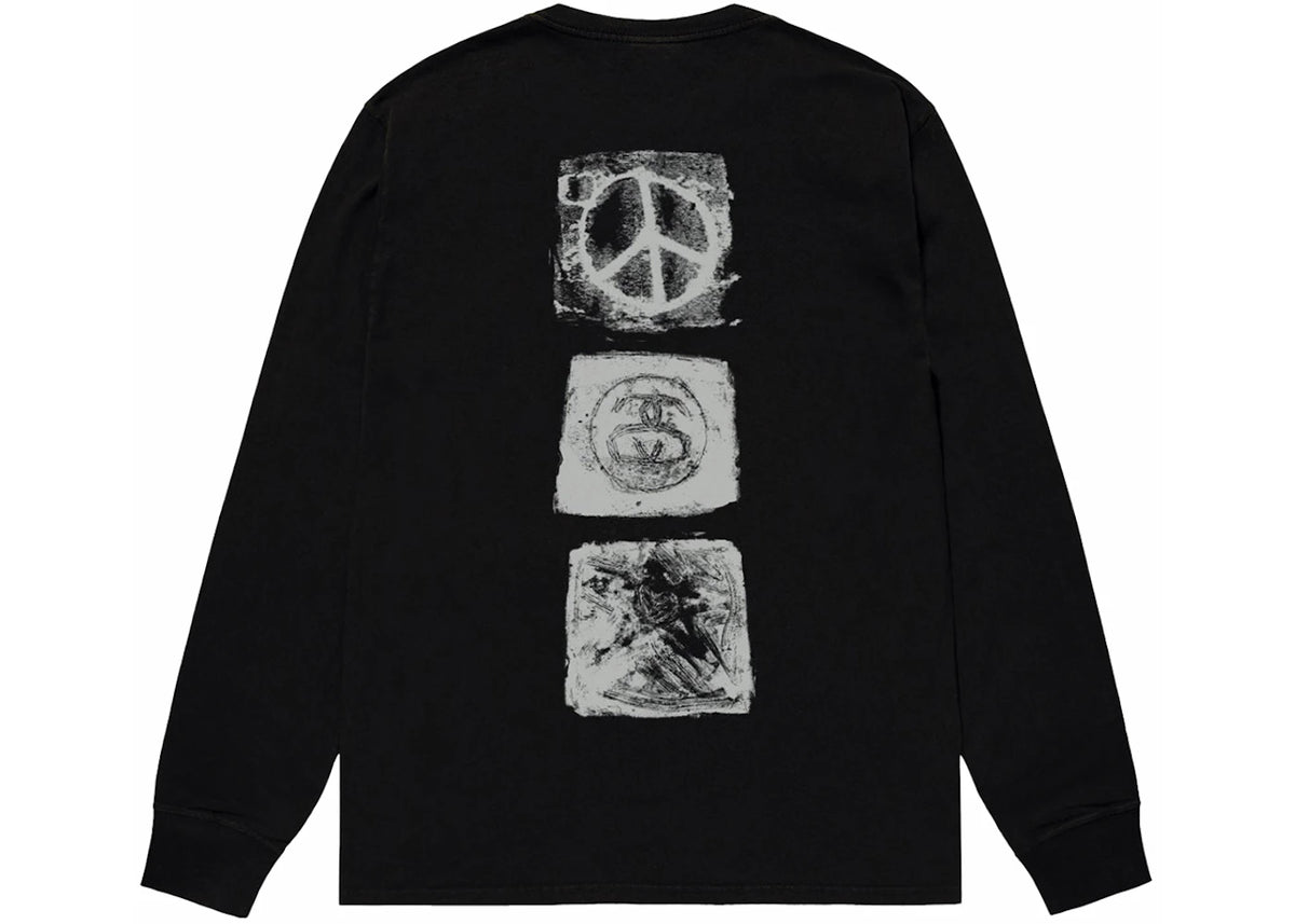 Stussy Mono L/S Tee – Black (Herren) - vue 360