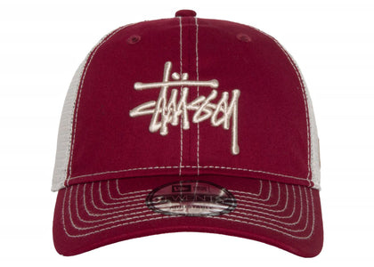 Stussy New Era 9Twenty Basic Trucker Cardinal - authentic Stussy product
