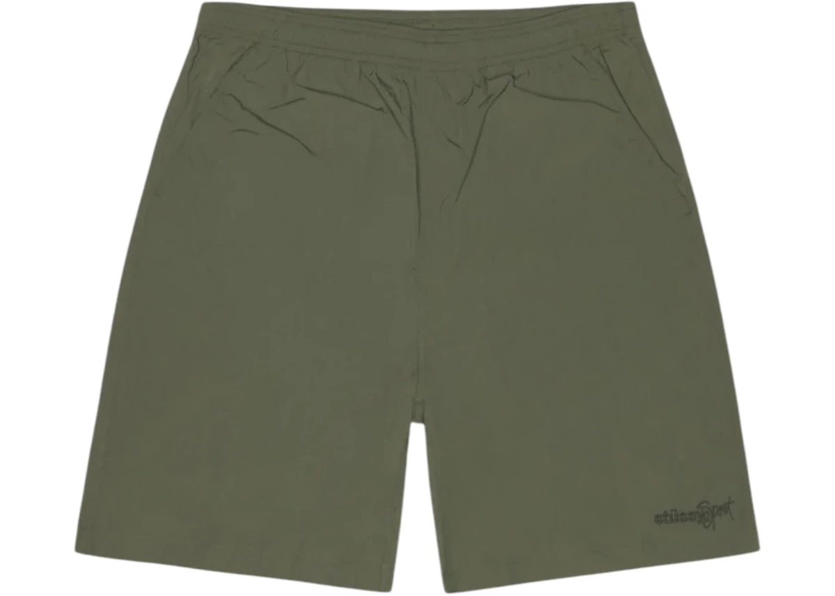 Stussy Nylon Court Short Olive - vue secondaire A
