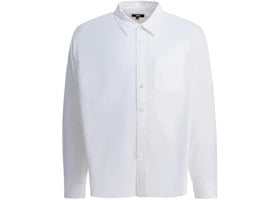 Stussy Oxford Long Sleeve Shirt White - vue 360