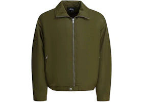 Stussy Pile Lined Zip Jacket Green - vue 360