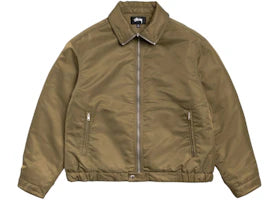 Stussy Pile Lined Zip Jacket Olive