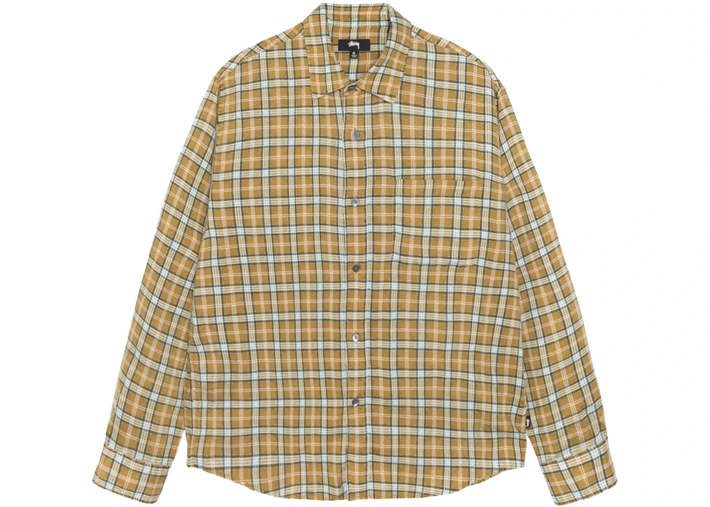 Stussy Plaid Matthew Printed Shirt Gold - vue secondaire A