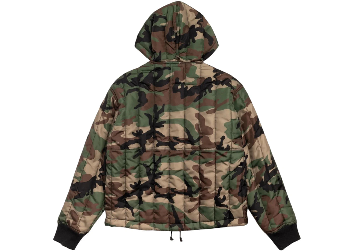 Stussy Quilted Nylon Work Jacket Woodland Camo - vue secondaire B