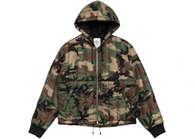 Stussy Quilted Nylon Work Jacket Woodland Camo