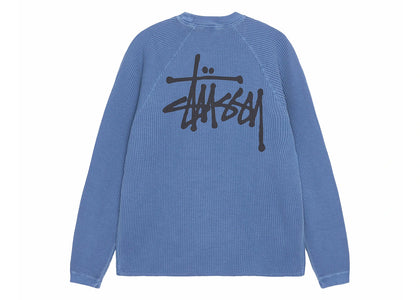 Stussy Raglan Thermal L/S Crew Blue - authentic Stussy product