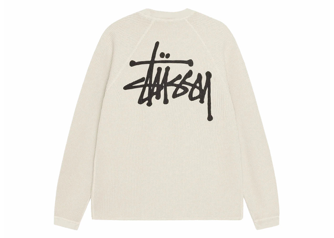Stussy Raglan Thermal L/S Crew Bone - vue secondaire A