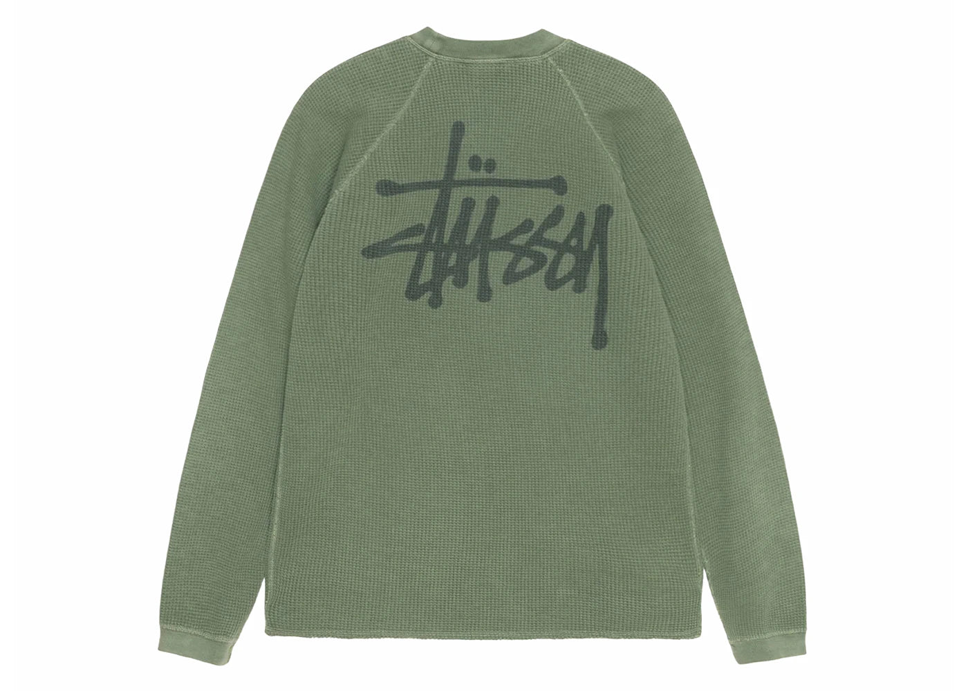 Stussy Raglan Thermal L/S Crew Pine - vue secondaire A