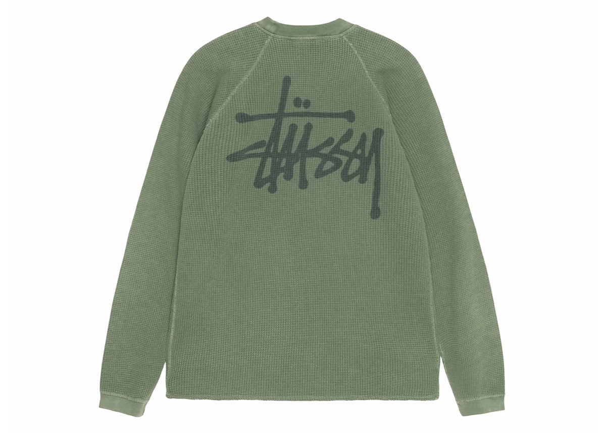 Stussy Raglan Thermal L/S Crew Pine - vue 360