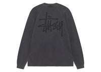 Stussy Raglan Thermal L/S Crew Washed Black