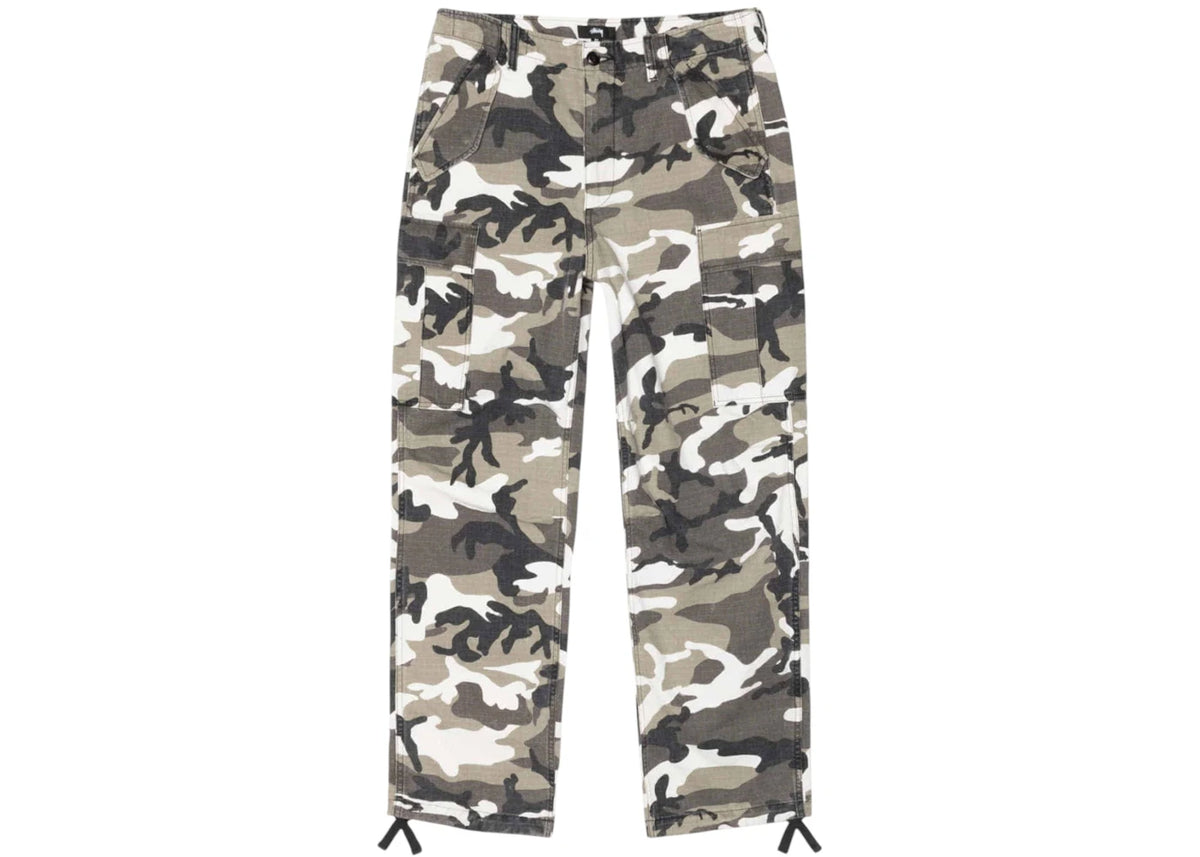Stussy Ripstop Military Cargo Pant Snow Camo - vue 360