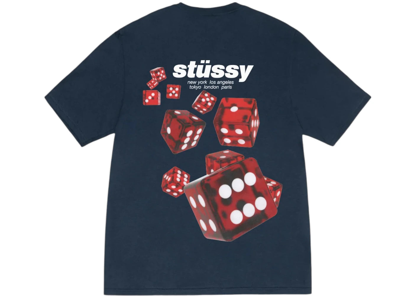 Stussy Rollers Tee Navy - vue secondaire A