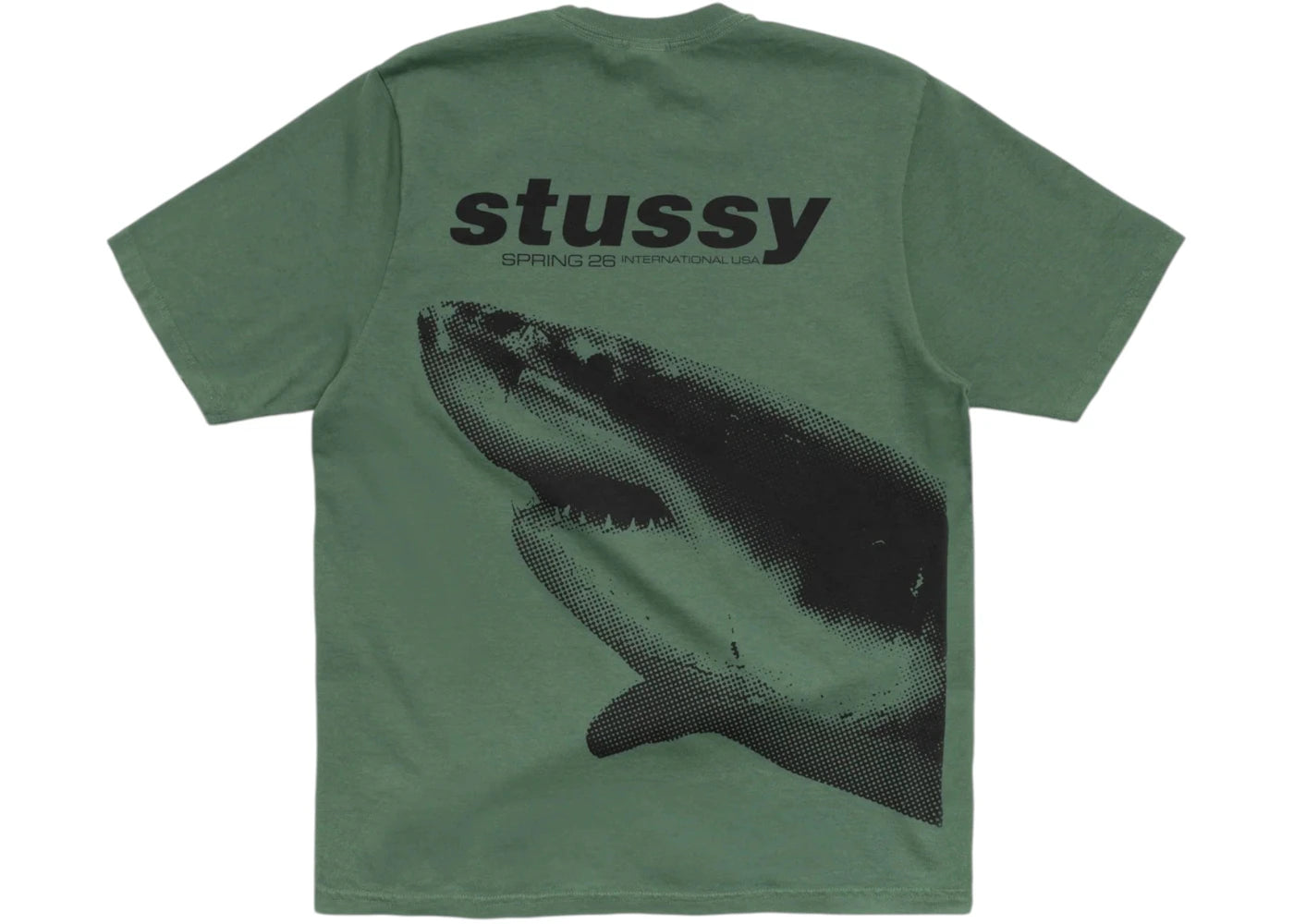 Stussy Shark Pigment Dyed Tee Pine - vue secondaire B