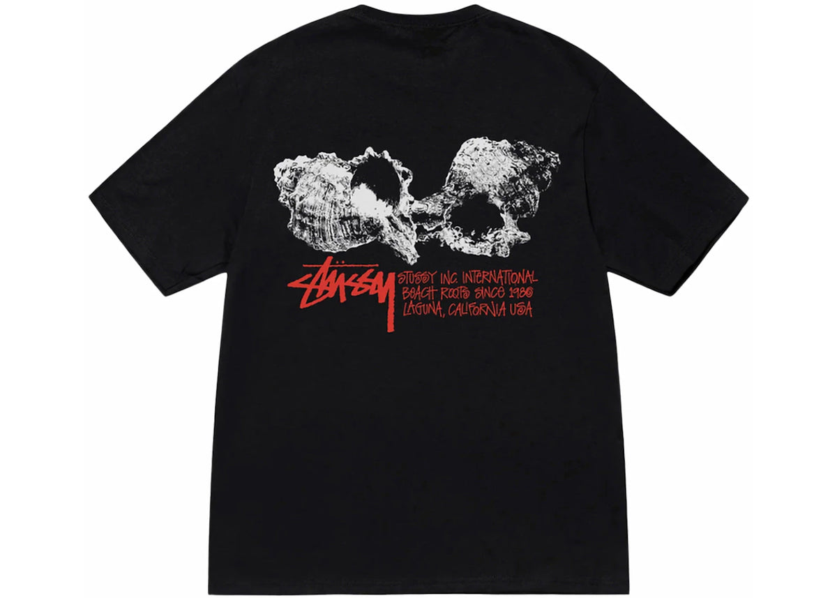 Stussy Shells Tee Black - vue secondaire A
