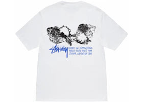 Stussy Shells Tee White - vue 360
