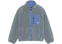 Stussy Sherpa Reversible Jacket Bluestone