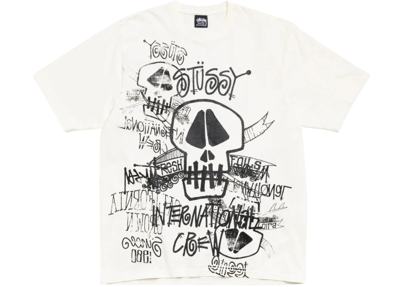 Stussy Skulls Pigment Dyed Tee Natural - vue secondaire A
