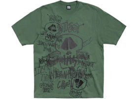 Stussy Skulls Pigment Dyed Tee Pine