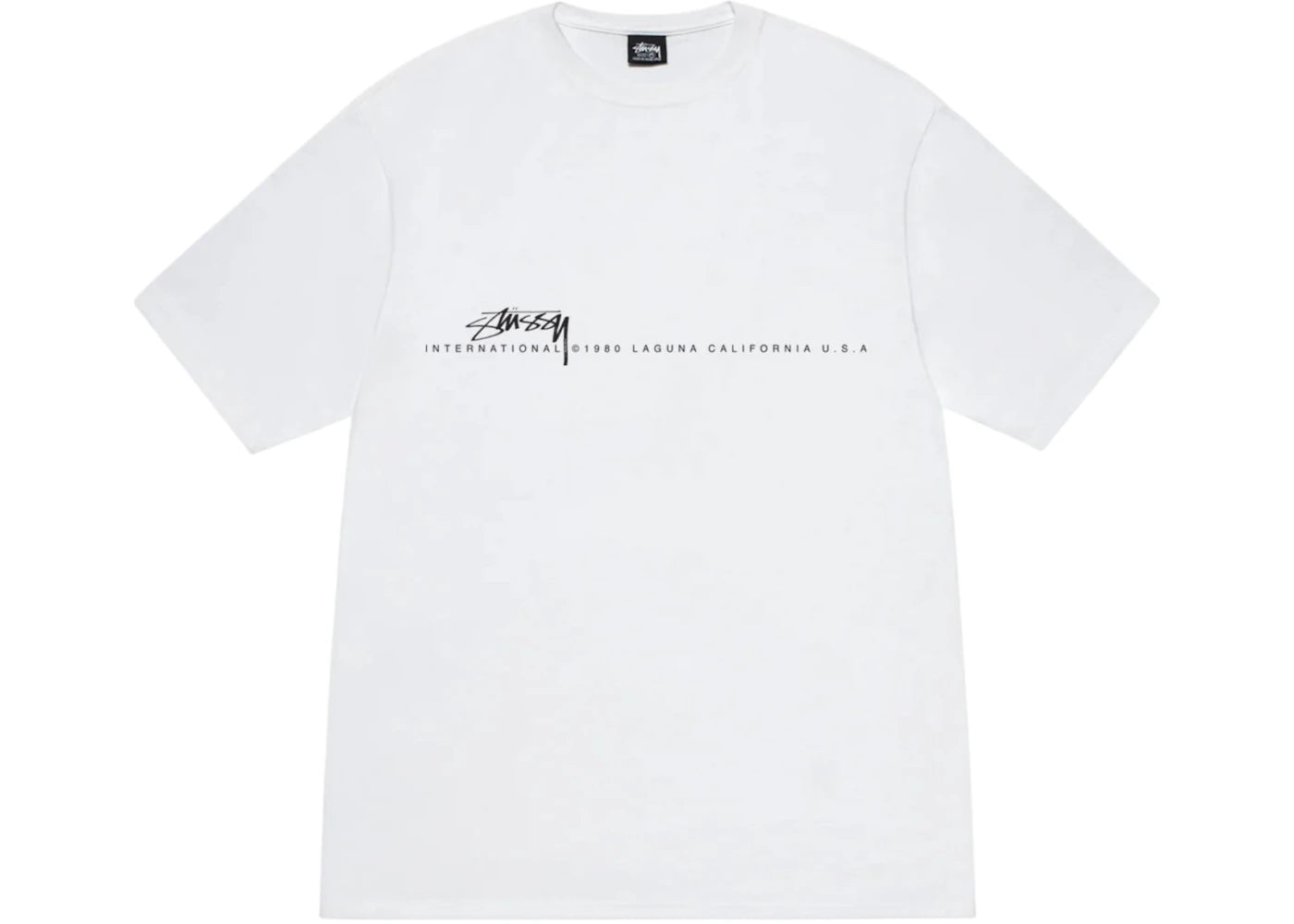 Stussy Smooth 80 Tee White - vue 360
