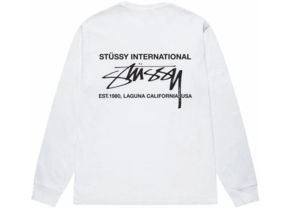 Stussy Smooth International L/S Tee White - product view 2