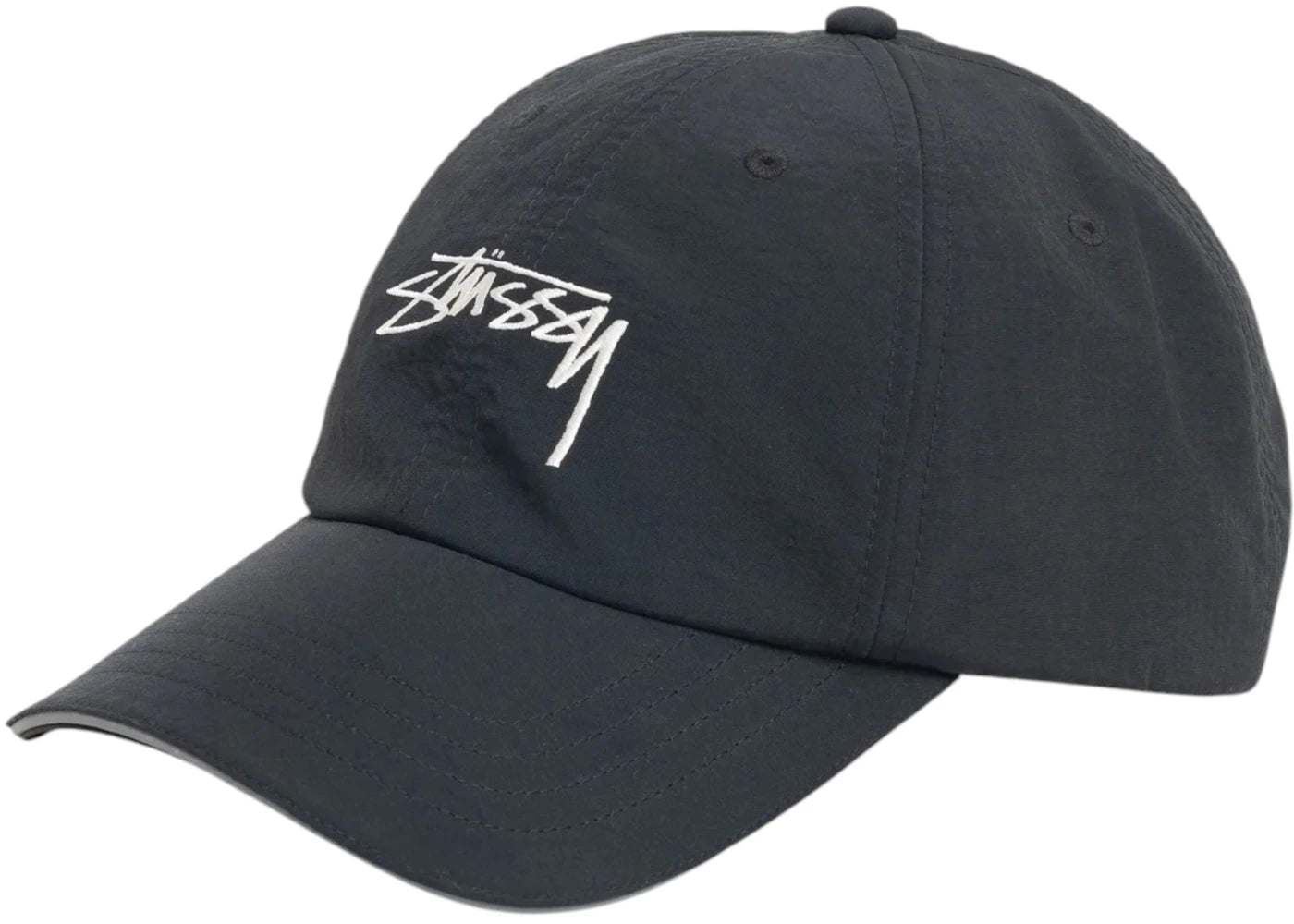 Stussy Smooth Stock Nylon Sport Cap Black - vue secondaire B