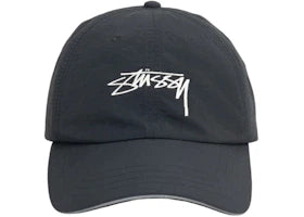 Stussy Smooth Stock Nylon Sport Cap Black - vue 360