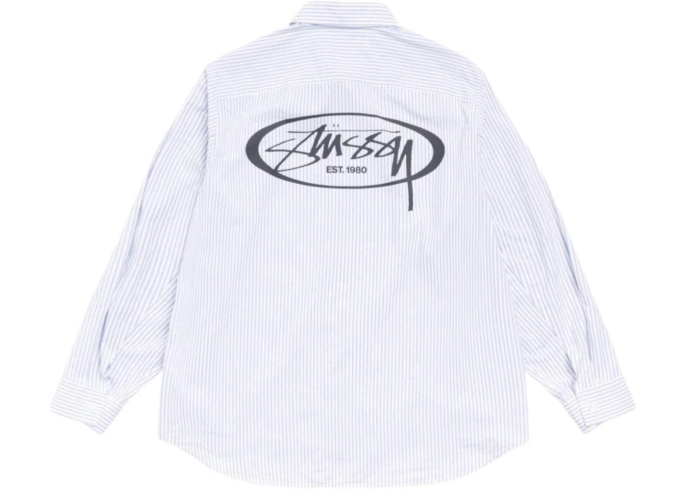 Stussy Standard Logo Shirt Blue Stripe - vue secondaire B
