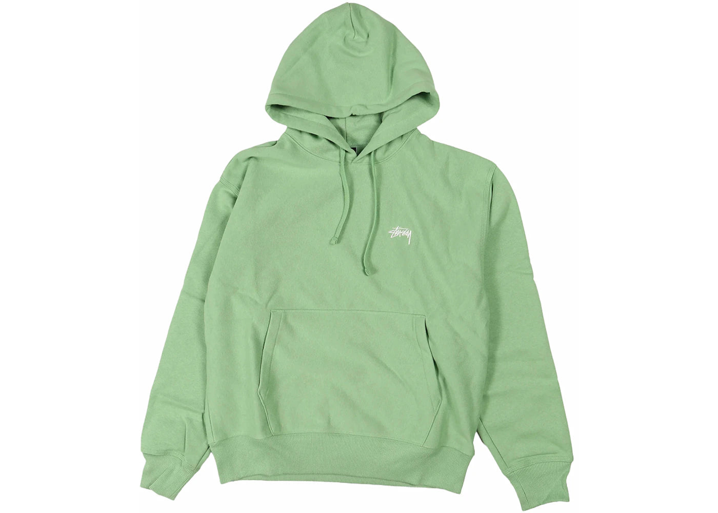 Stussy Stock Logo Hoodie Zephyr Green - vue secondaire A
