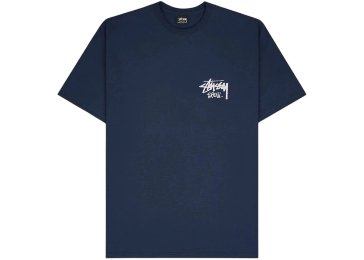 Stussy Stock Seoul Exclusive T-shirt Navy - vue secondaire B