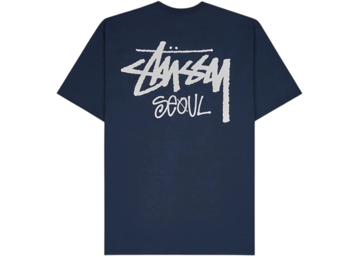 Stussy Stock Seoul Exclusive T-shirt Navy - vue secondaire A