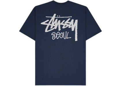 Stussy Stock Seoul Exclusive T-shirt Navy - apparel view 2