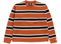 Stussy Striped Wool Sweater Umber