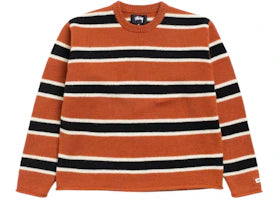 Stussy Striped Wool Sweater Umber