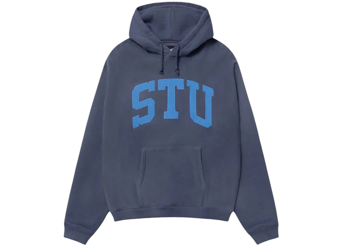 Stussy Stu Relaxed Hoodie Blue - vue secondaire A