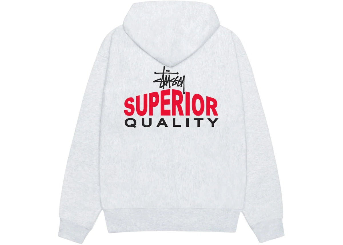 Stussy Superior Quality Zip Hoodie (SS25) Ash Heather - vue secondaire B