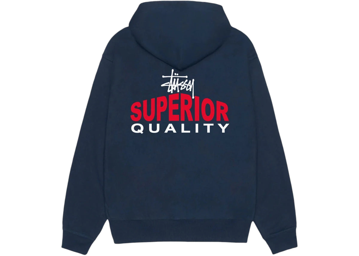 Stussy Superior Quality Zip Hoodie (SS25) Navy - vue secondaire B