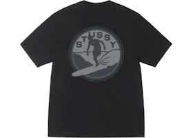 Stussy Surf Club Pigment Dyed Tee Black - vue 360