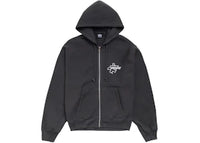 Stussy Surf Size Zip Hoodie Faded Black