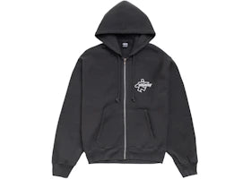 Stussy Surf Size Zip Hoodie Faded Black