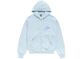 Stussy Surf Size Zip Hoodie Sky Blue