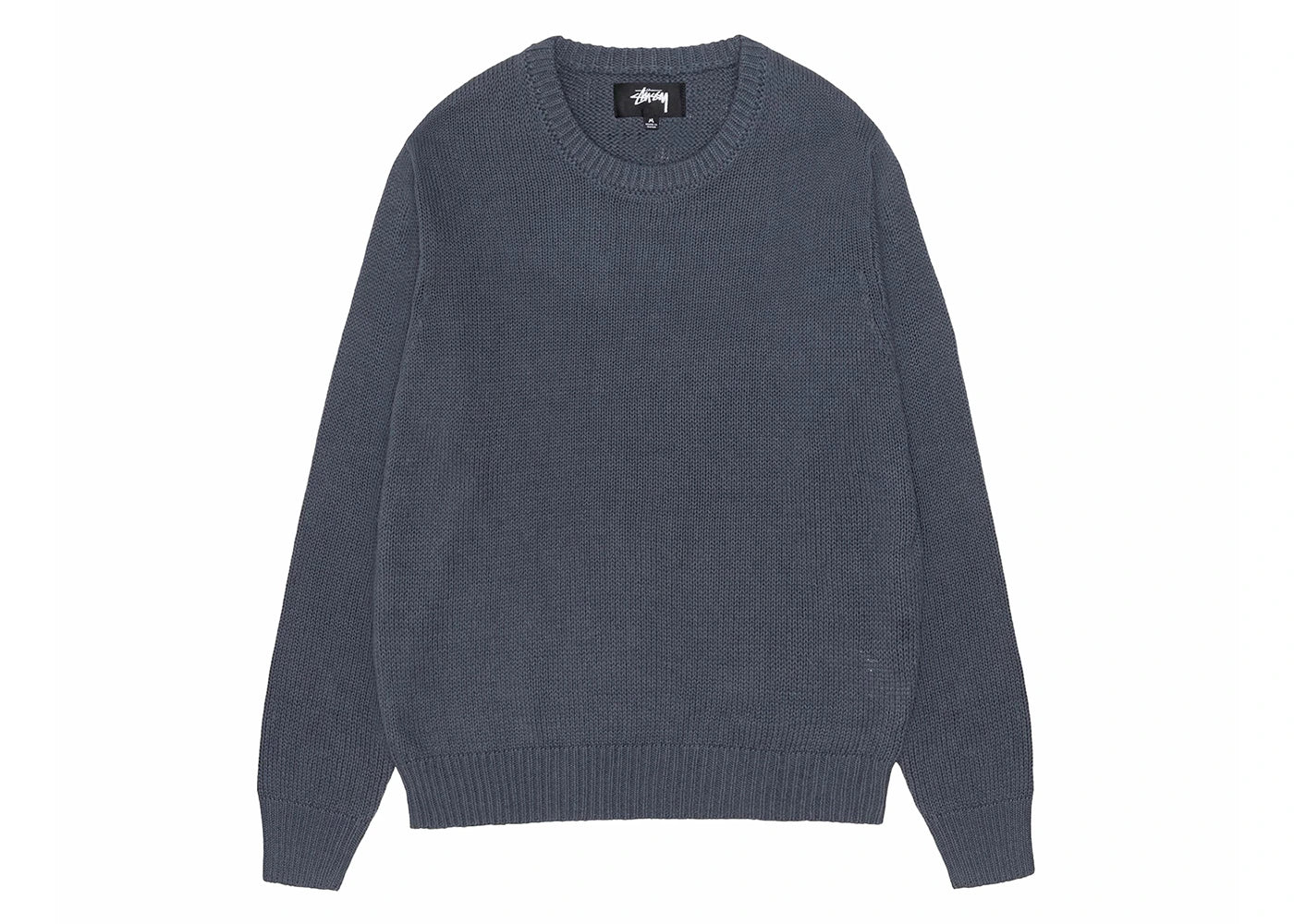 Stussy Surfman Icon Cotton Linen Crew Dusty Blue - vue secondaire B